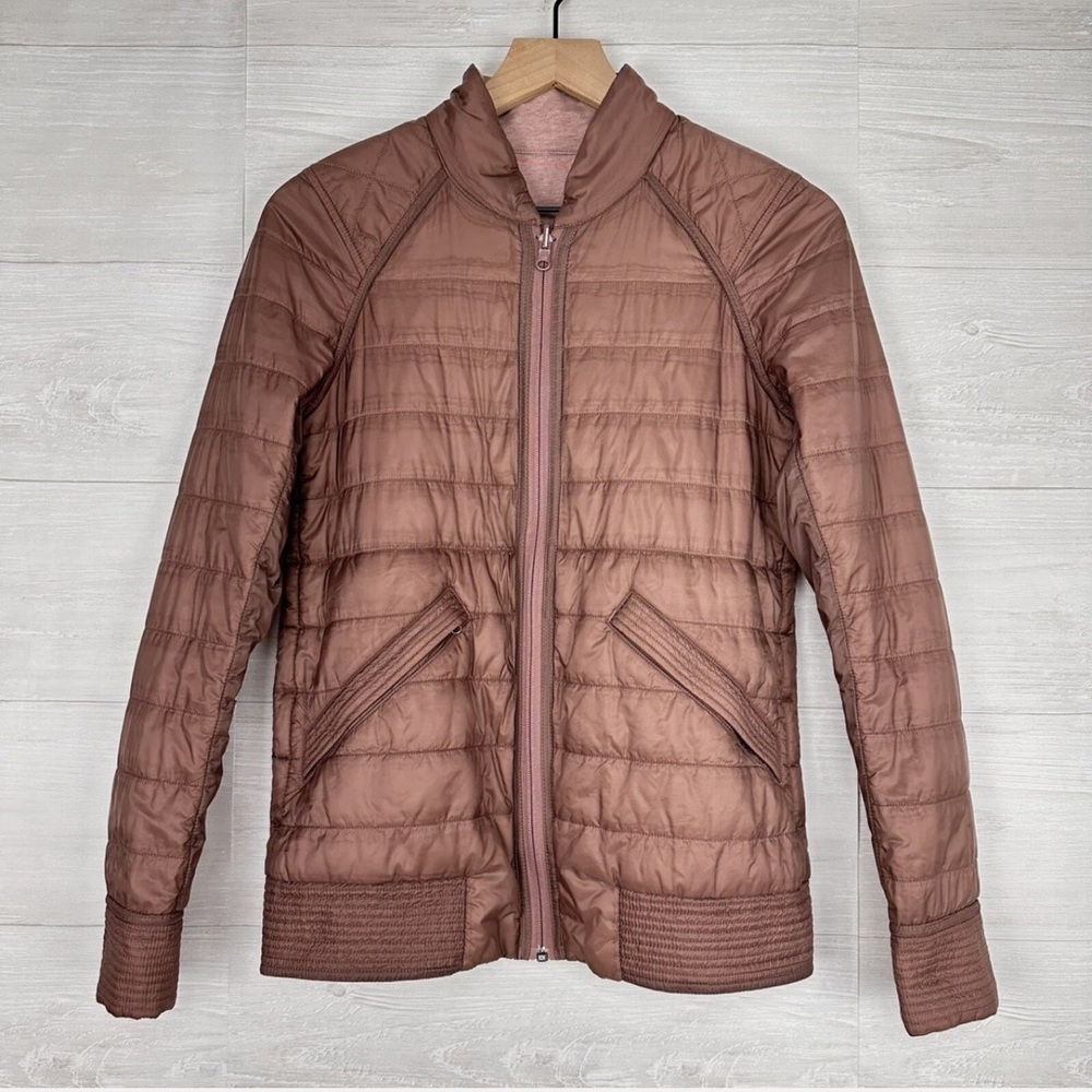 Lululemon The Bomb Bomber Jacket
Bark Berry / Heathered Bark Berry